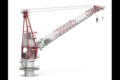 Liebherr’s relaunched CBO series will prove useful wherever operating radius and space on deck is restricted. Image: Liebherr
